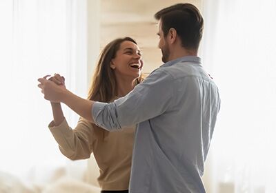 Tanzpaar lachen Tanzpaar lachen