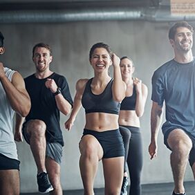 Fitness Workout Gruppe